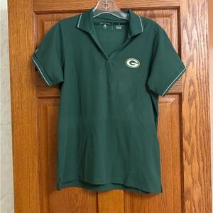 Women Packers Forest Green Polo with Embroidered Logo
